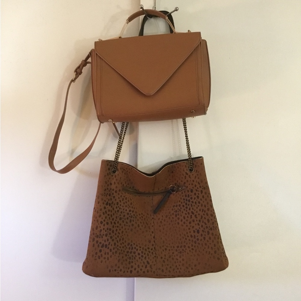 Bundle of brown purses